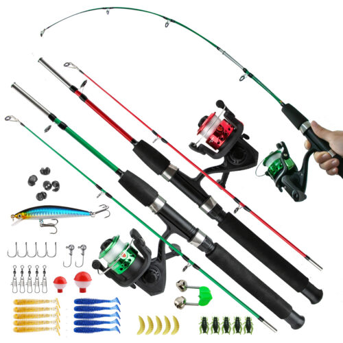 Children’s Fishing Rod and Reel Combo Set (Rod + Spinning Reel + Tackle Box Accessories)