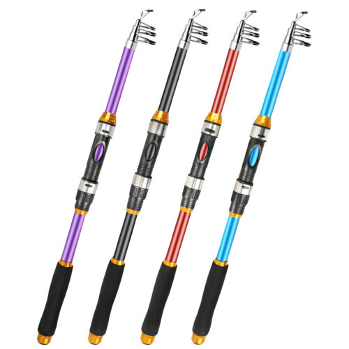 RD-317 4-Color Lure Fishing Rod, All-Water Fiberglass Telescopic Travel Rod (2.1m/2.4m/2.7m/3m/3.6m)